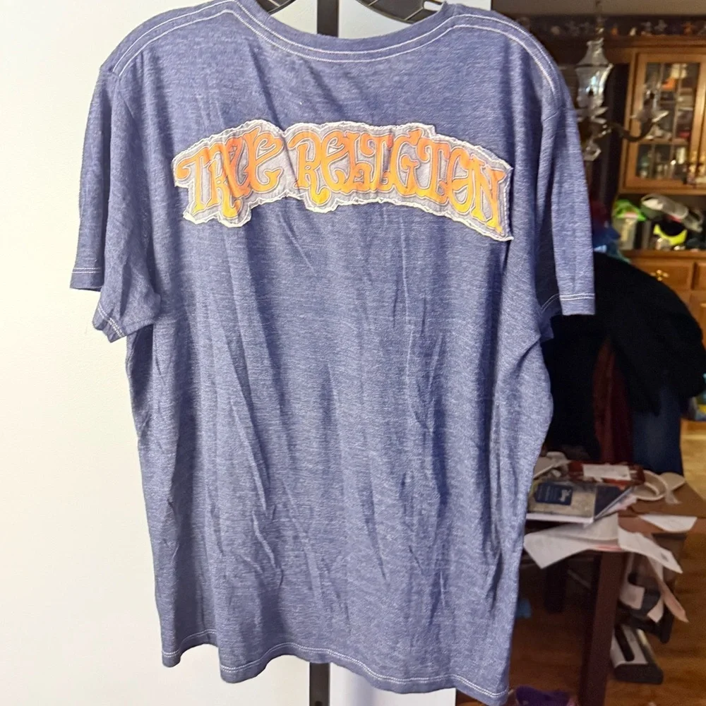 True Religion Sportswear Blue Short Sleeve T-Shirt, size XL